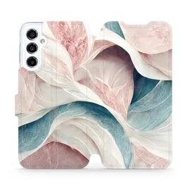 Flipové pouzdro Mobiwear - Samsung Galaxy M34 5G - VP33S Růžový a zelenkavý mramor