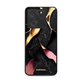 Lesklý kryt Mobiwear Glossy - Xiaomi 13T / 13T Pro - G021G Černý a zlatavý mramor