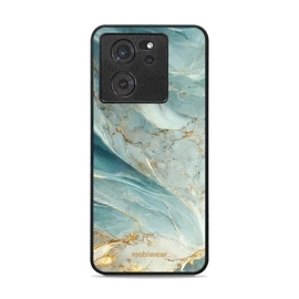 Lesklý kryt Mobiwear Glossy - Xiaomi 13T / 13T Pro - G022G Zelenkavý a zlatavý mramor