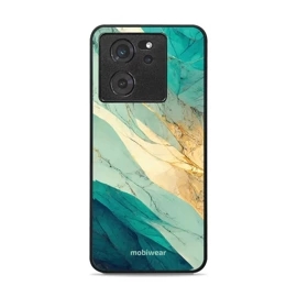 Lesklý kryt Mobiwear Glossy - Xiaomi 13T / 13T Pro - G024G - Zlatavý a zelenkavý mramor