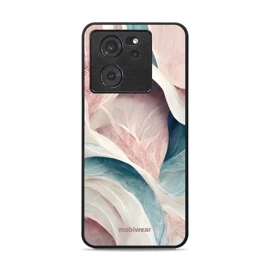 Lesklý kryt Mobiwear Glossy - Xiaomi 13T / 13T Pro - G026G - Růžový a zelenkavý mramor