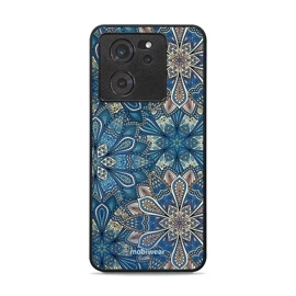 Lesklý kryt Mobiwear Glossy - Xiaomi 13T / 13T Pro - G038G - Modré mandala květy