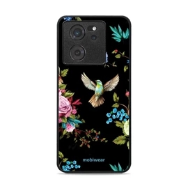Lesklý kryt Mobiwear Glossy - Xiaomi 13T / 13T Pro - G041G - Ptáček a květy