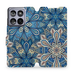 Flipové pouzdro Mobiwear - Motorola Edge 60 Fusion - V108P Modré mandala květy