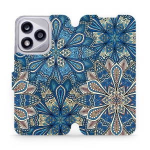 Flipové pouzdro Mobiwear - Honor 400 Lite 5G - V108P Modré mandala květy