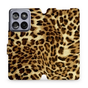 Flipové pouzdro Mobiwear - Motorola Edge 60 Fusion - VA33P Leopardí vzor