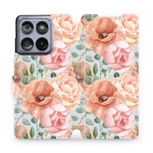 Flipové pouzdro Mobiwear - Motorola Edge 60 Fusion - MP02S Pastelové květy