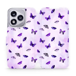 Flipové pouzdro Mobiwear - Honor 400 Lite 5G - VP76S Fialoví motýlci