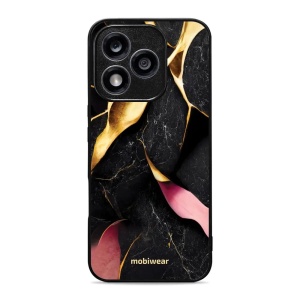 Lesklý kryt Mobiwear Glossy - Honor 400 Lite 5G - G021G Černý a zlatavý mramor