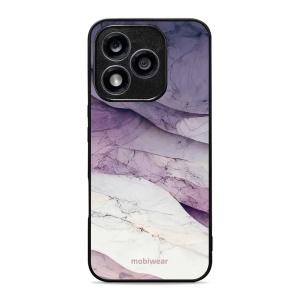 Lesklý kryt Mobiwear Glossy - Honor 400 Lite 5G - G028G - Bílý a fialový mramor