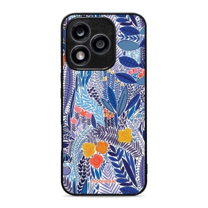 Lesklý kryt Mobiwear Glossy - Honor 400 Lite 5G - G037G - Modrá květena