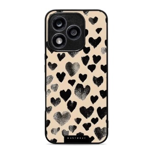 Lesklý kryt Mobiwear Glossy - Honor 400 Lite 5G - GA51G Černá srdíčka
