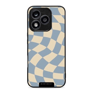 Lesklý kryt Mobiwear Glossy - Honor 400 Lite 5G - GA59G Modrá a béžová šachovnice