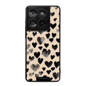 Lesklý kryt Mobiwear Glossy - Motorola Edge 60 Fusion - GA51G Černá srdíčka