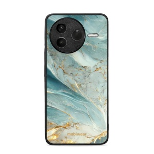 Lesklý kryt Mobiwear Glossy - Xiaomi POCO F7 Pro 5G - G022G Zelenkavý a zlatavý mramor