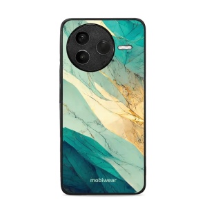 Lesklý kryt Mobiwear Glossy - Xiaomi POCO F7 Pro 5G - G024G - Zlatavý a zelenkavý mramor