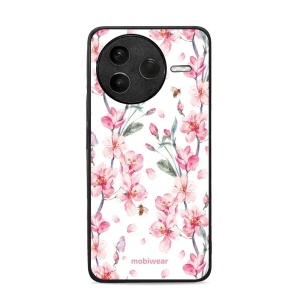 Lesklý kryt Mobiwear Glossy - Xiaomi POCO F7 Pro 5G - G033G - Růžové květy