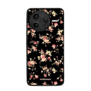 Lesklý kryt Mobiwear Glossy - Xiaomi POCO F7 Pro 5G - G039G - Květy na černé