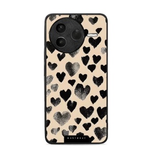 Lesklý kryt Mobiwear Glossy - Xiaomi POCO F7 Pro 5G - GA51G Černá srdíčka