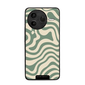 Lesklý kryt Mobiwear Glossy - Xiaomi POCO F7 Pro 5G - GA57G Zelené a béžové zkrouceniny