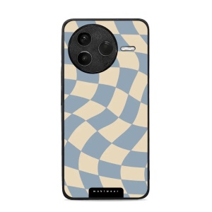 Lesklý kryt Mobiwear Glossy - Xiaomi POCO F7 Pro 5G - GA59G Modrá a béžová šachovnice