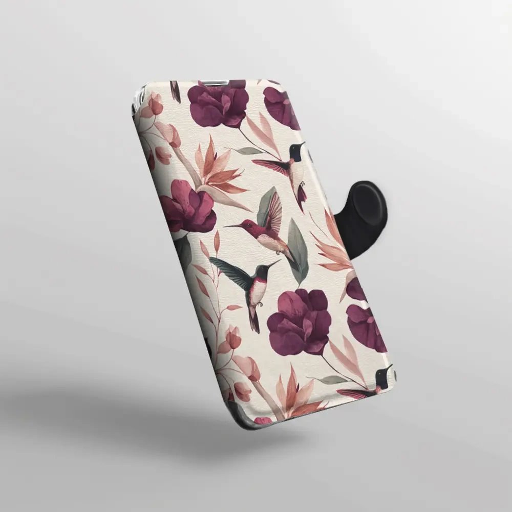 Flip pouzdro na mobil Xiaomi 17T - Mobiwear VB07S, kolibříci v květinách