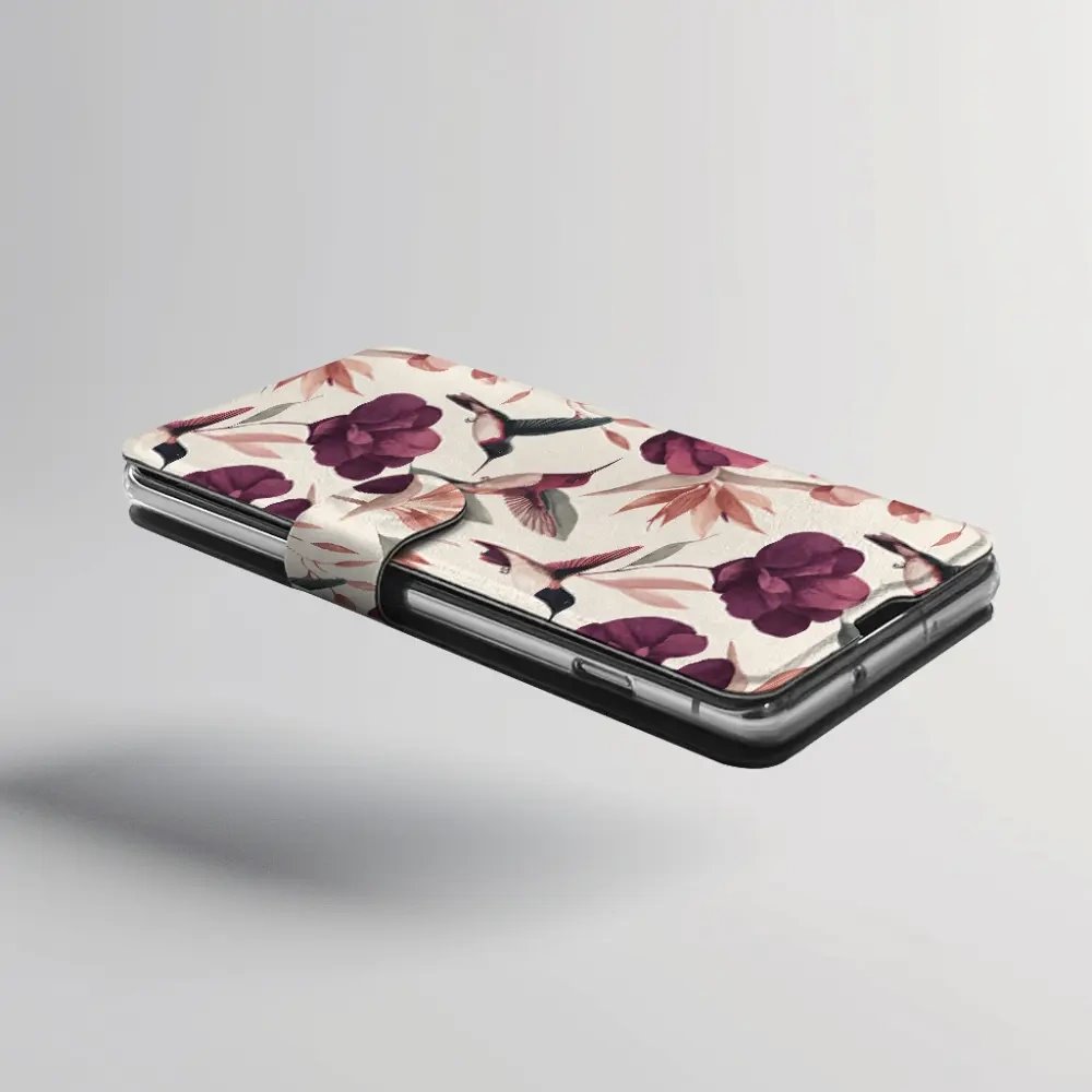 Flip pouzdro na mobil Xiaomi 17T - Mobiwear VB07S, kolibříci v květinách
