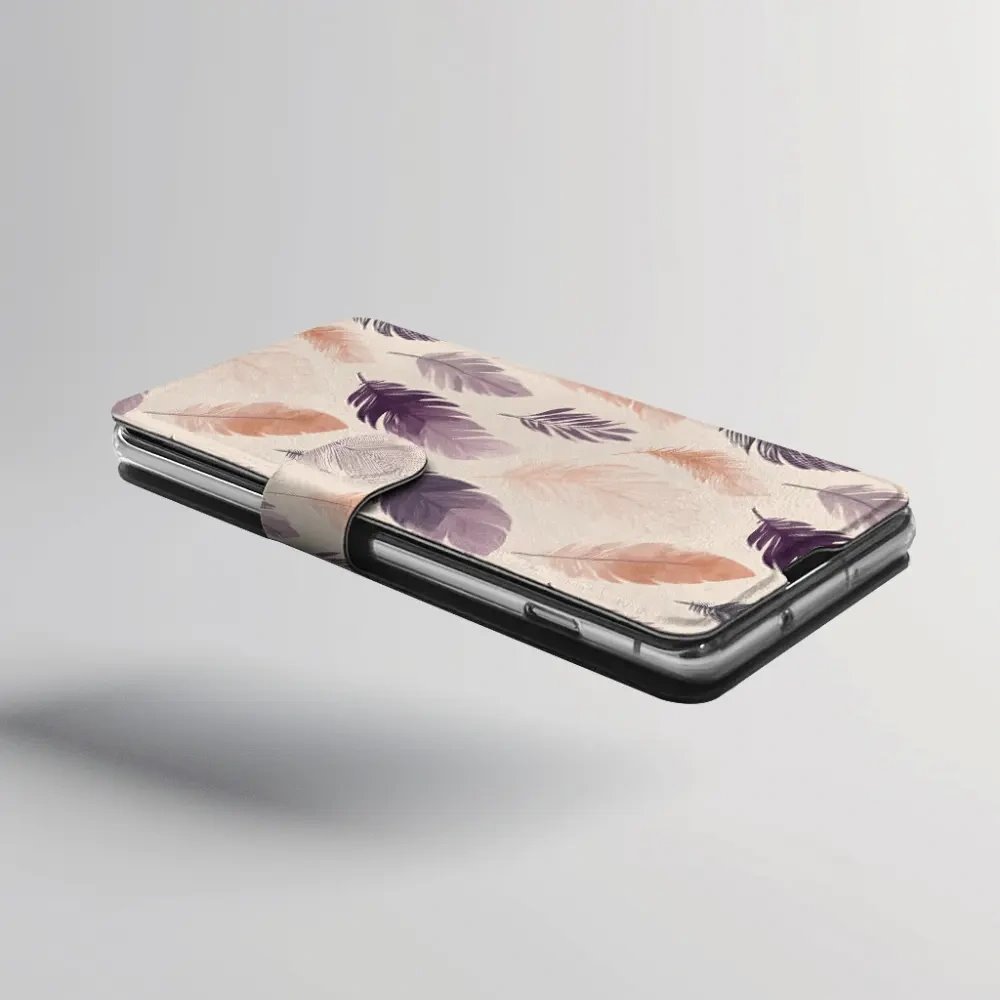 Flip pouzdro na mobil Xiaomi 17T - Mobiwear VB08S, akvarelová pírka