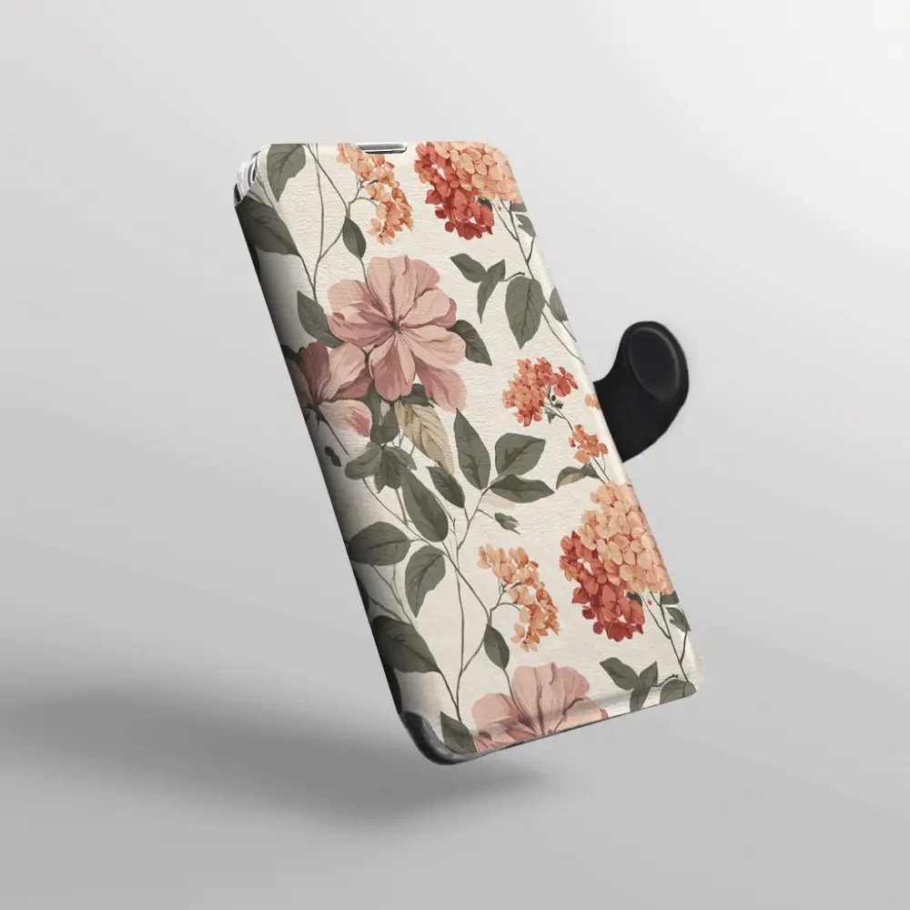 Flip pouzdro na mobil Xiaomi 17T - Mobiwear VB12S, květiny ve stylu 50. let