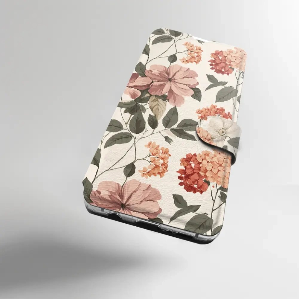 Flip pouzdro na mobil Xiaomi 17T - Mobiwear VB12S, květiny ve stylu 50. let