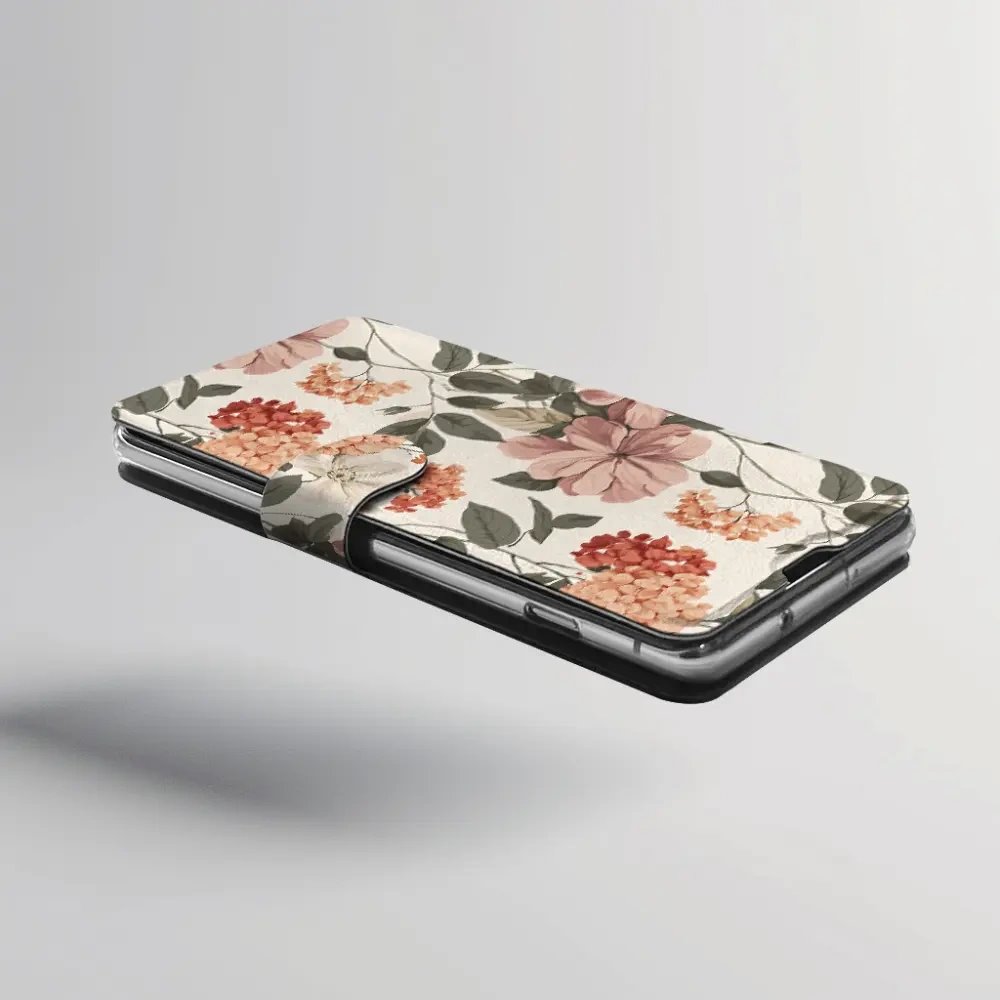 Flip pouzdro na mobil Xiaomi 17T - Mobiwear VB12S, květiny ve stylu 50. let