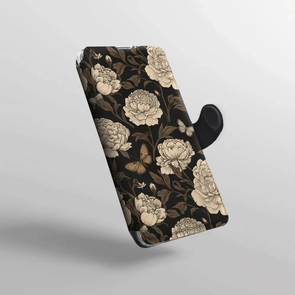 Flip pouzdro na mobil Xiaomi 17T Pro - Mobiwear VB16S, pivoňky a motýli