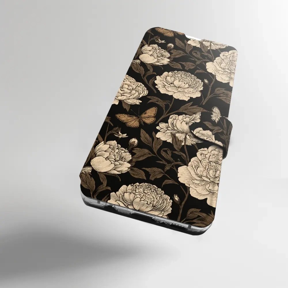 Flip pouzdro na mobil Xiaomi 17T Pro - Mobiwear VB16S, pivoňky a motýli