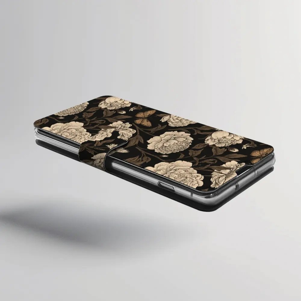 Flip pouzdro na mobil Xiaomi 17T Pro - Mobiwear VB16S, pivoňky a motýli