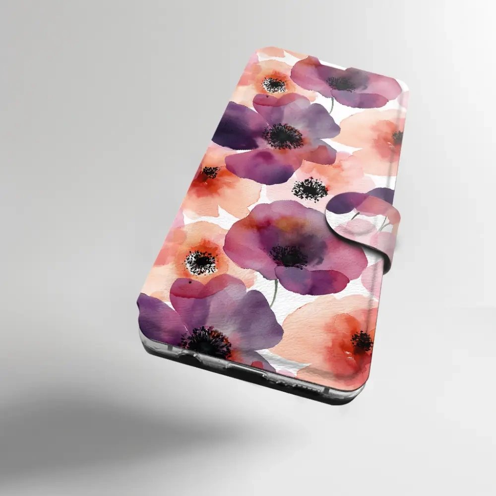 Flip pouzdro na mobil Xiaomi 17T - Mobiwear VB20S, akvarelové máky