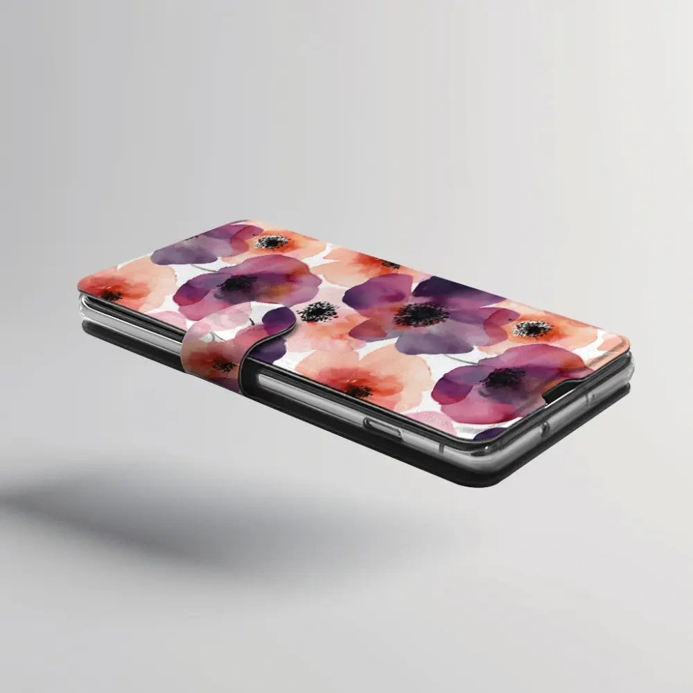 Flip pouzdro na mobil Xiaomi 17T - Mobiwear VB20S, akvarelové máky