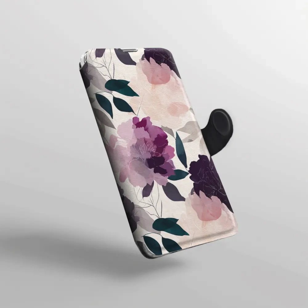 Flip pouzdro na mobil Xiaomi 17T - Mobiwear VB21S, akvarelové pivoňky