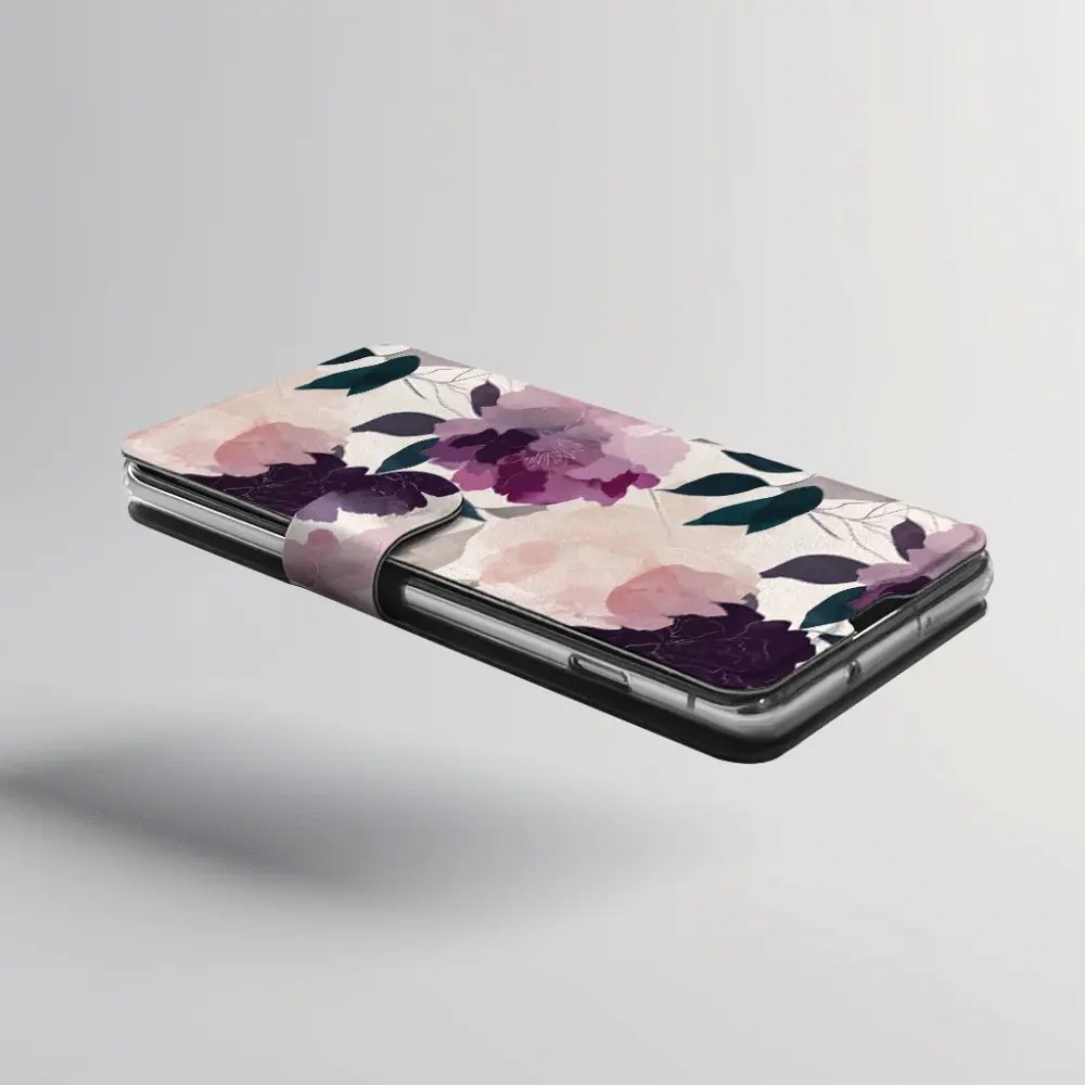 Flip pouzdro na mobil Xiaomi 17T - Mobiwear VB21S, akvarelové pivoňky