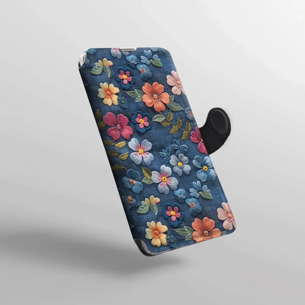 Flip pouzdro na mobil Xiaomi 17T - Mobiwear VB05S, květiny na denimu