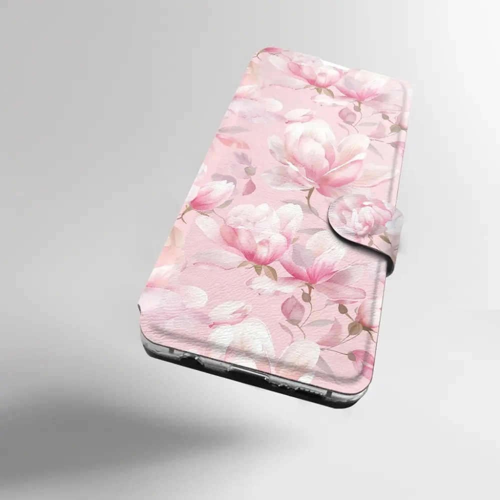 Flip pouzdro na mobil Xiaomi 17T Pro - Mobiwear VB18S, magnolie v pudrově růžové