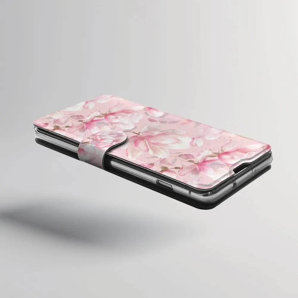 Flip pouzdro na mobil Xiaomi 17T Pro - Mobiwear VB18S, magnolie v pudrově růžové