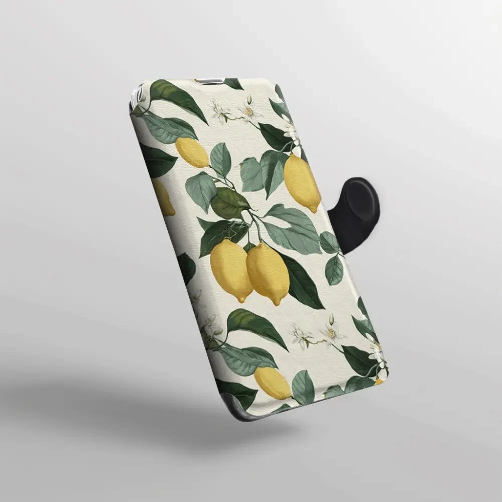 Flip pouzdro na mobil Xiaomi 17T - Mobiwear VB02S, rozkvetlé citrony