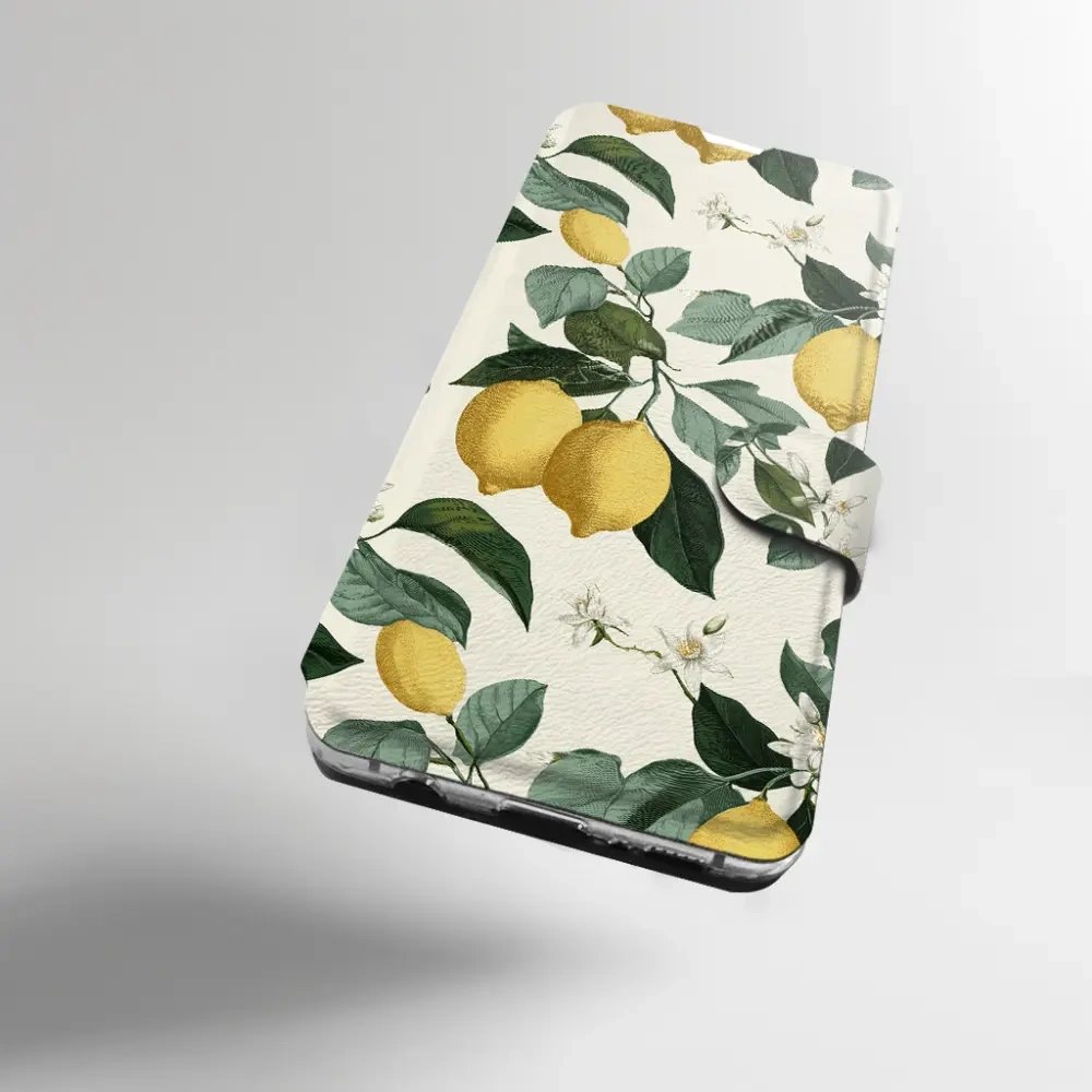 Flip pouzdro na mobil Xiaomi 17T - Mobiwear VB02S, rozkvetlé citrony