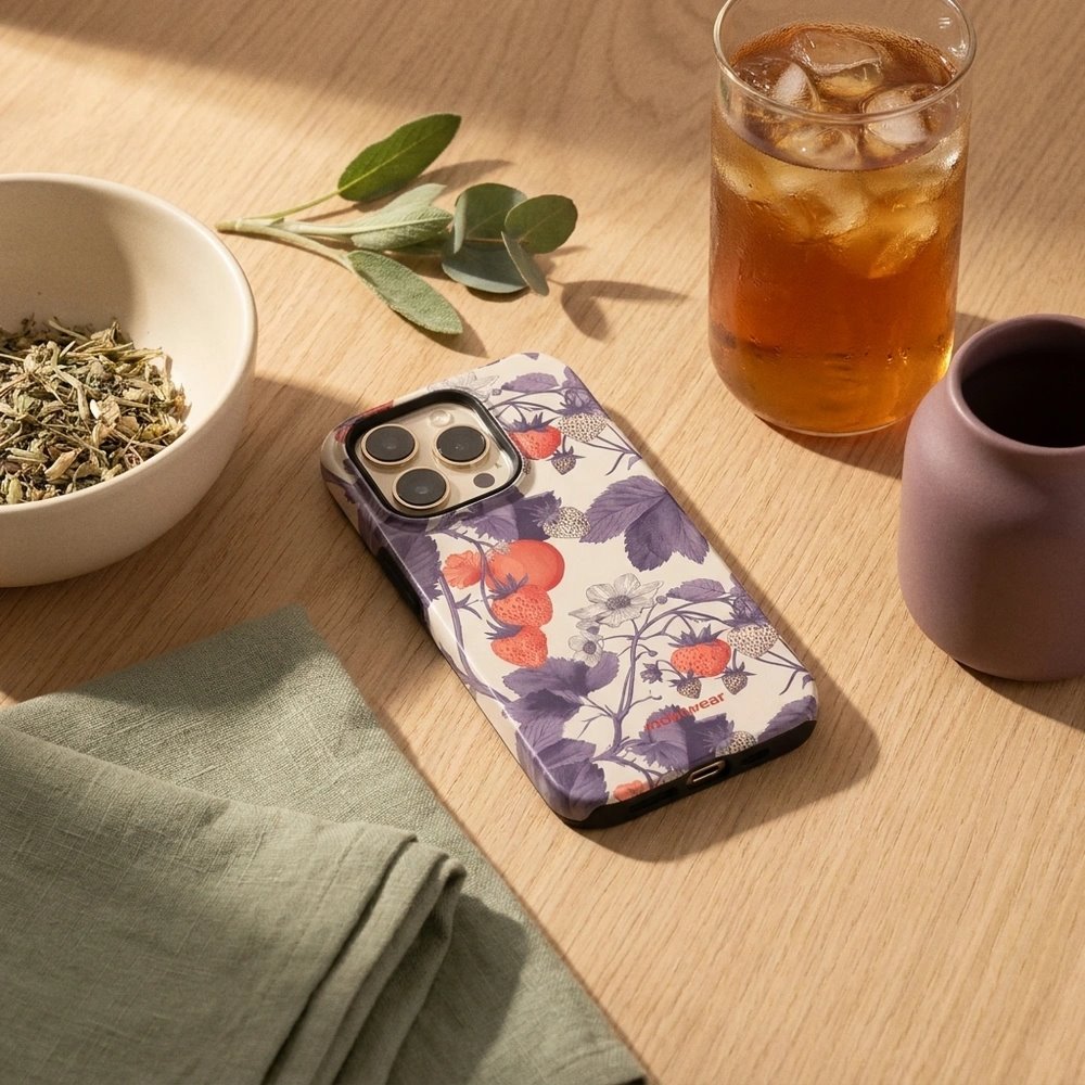 Odolný kryt na mobil Samsung Galaxy Z Flip8 - Mobiwear Elite Pro EB01E, jahodový herbář