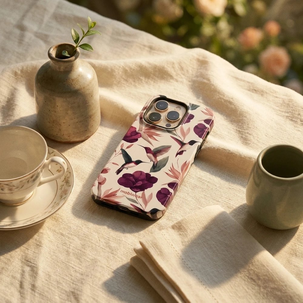 Odolný kryt na mobil Samsung Galaxy A27 5G - Mobiwear Elite Pro EB07E, kolibříci v květinách