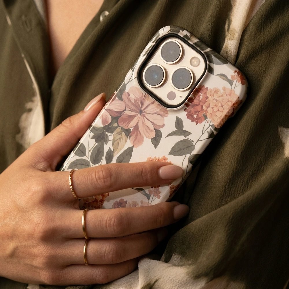 Odolný kryt na mobil Samsung Galaxy A27 5G - Mobiwear Elite Pro EB12E, květiny ve stylu 50. let