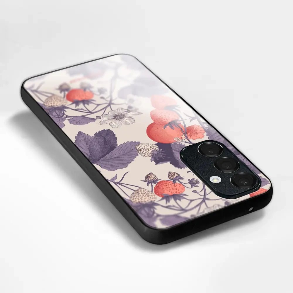 Lesklý kryt na mobil Xiaomi 17T - Mobiwear Glossy GB01G, jahodový herbář