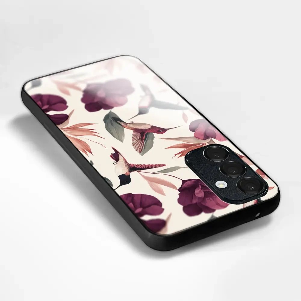 Lesklý kryt na mobil Xiaomi 17T Pro - Mobiwear Glossy GB07G, kolibříci v květinách