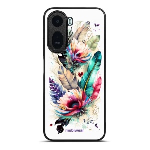 Lesklý kryt na mobil Xiaomi Redmi A7 Pro - Mobiwear Glossy G017G, pírka a květy