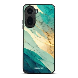 Lesklý kryt na mobil Xiaomi Redmi A7 Pro - Mobiwear Glossy G024G, zlatavý a zelenkavý mramor